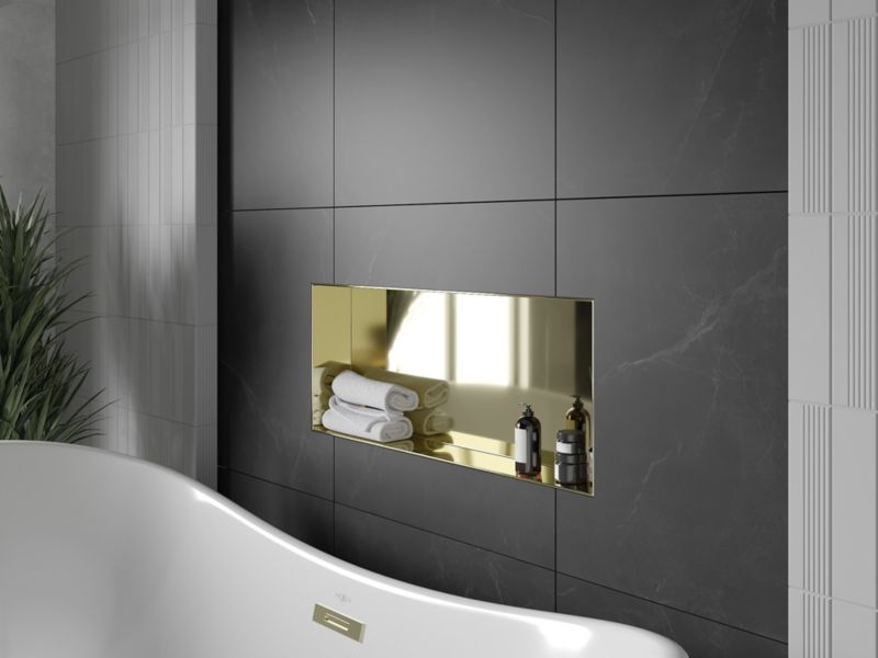 Indbygget hylde Mexen X-Wall-NR i guld 75 x 30 cm 1 stk.