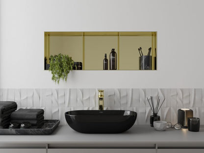 Indbygget hylde Mexen X-Wall-NR i guld 90 x 30 cm, 1 stk.