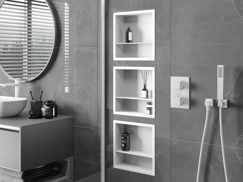 Indbygget hylde Mexen X-Wall-R hvid 30 x 30 cm 1 stk.