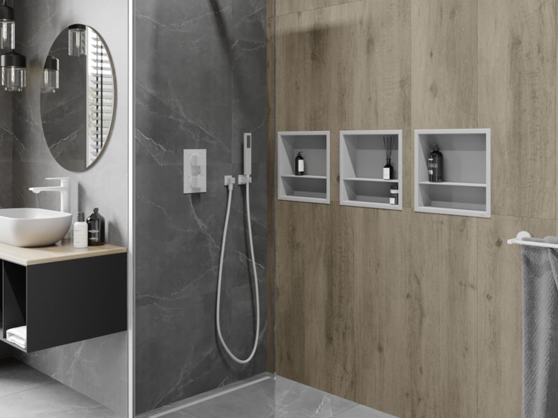 Indbygget hylde Mexen X-Wall-R hvid 30 x 30 cm 1 stk.