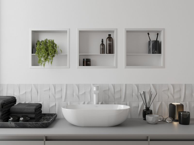 Indbygget hylde Mexen X-Wall-R hvid 30 x 30 cm 1 stk.