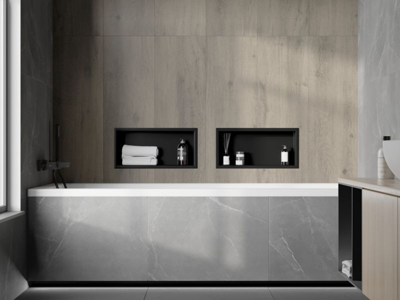 Indbygget hylde Mexen X-Wall-R sort 45 x 20 cm 1 stk.