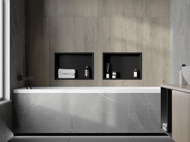 Indbygget hylde Mexen X-Wall-R sort 45 x 30 cm 1 stk.
