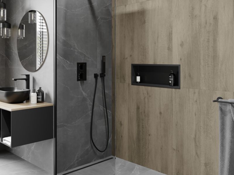 Indbygget hylde Mexen X-Wall-R sort 60 x 20 cm 1 stk.
