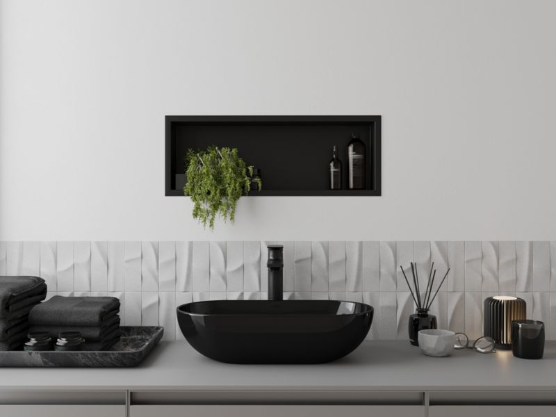 Indbygget hylde Mexen X-Wall-R sort 60 x 20 cm 1 stk.