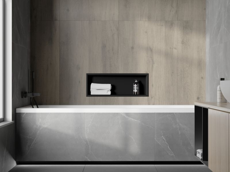 Indbygget hylde Mexen X-Wall-R sort 60 x 20 cm 1 stk.