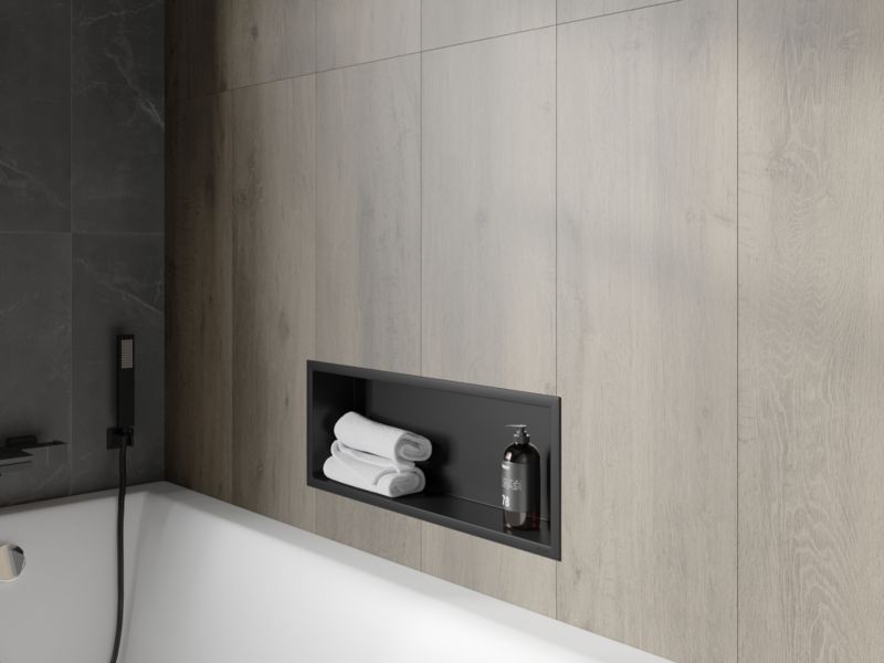 Indbygget hylde Mexen X-Wall-R sort 60 x 20 cm 1 stk.
