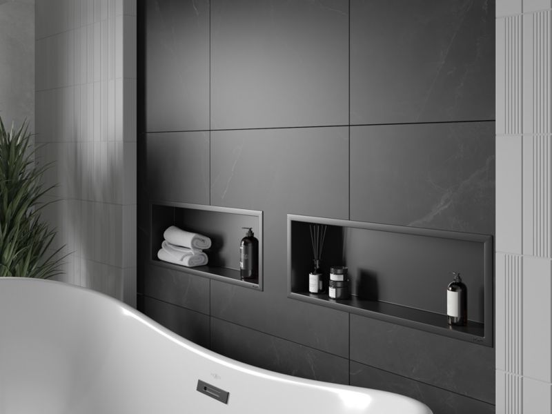 Indbygget hylde Mexen X-Wall-R sort 60 x 20 cm 1 stk.