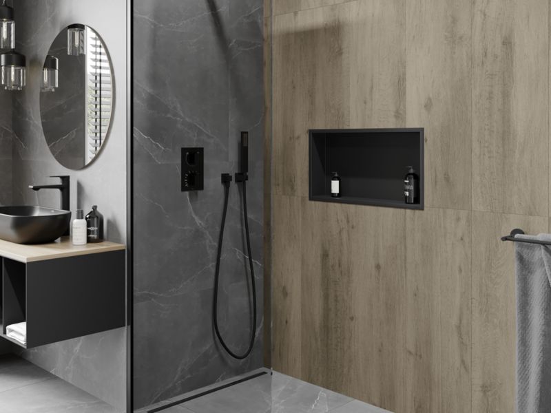 Indbygget hylde Mexen X-Wall-R sort 60 x 30 cm 1 stk.