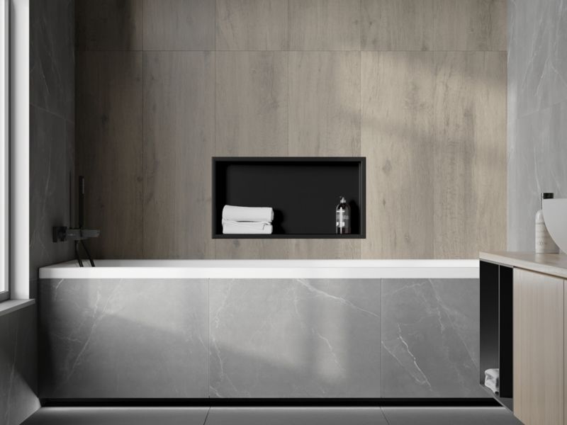 Indbygget hylde Mexen X-Wall-R sort 60 x 30 cm 1 stk.