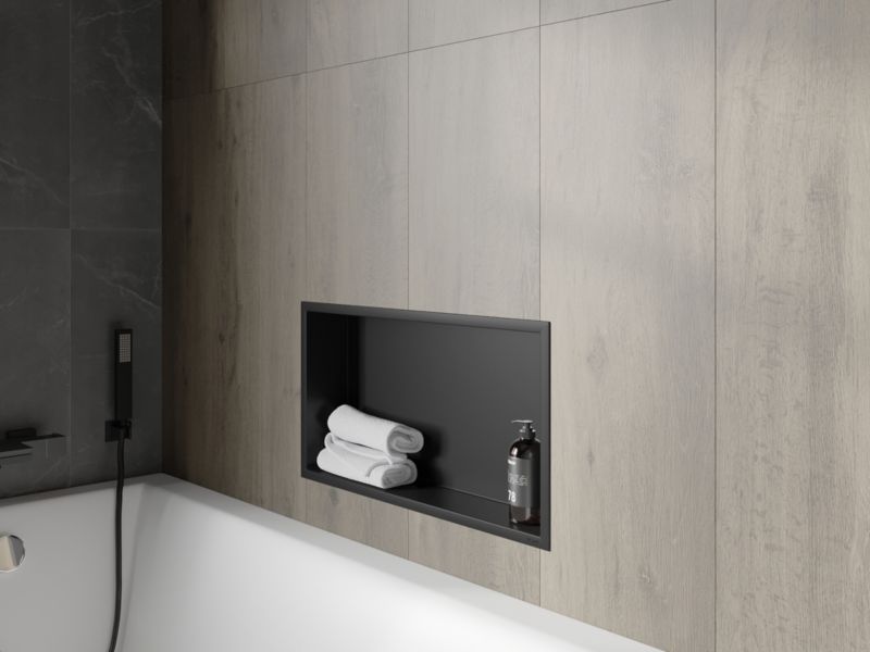Indbygget hylde Mexen X-Wall-R sort 60 x 30 cm 1 stk.