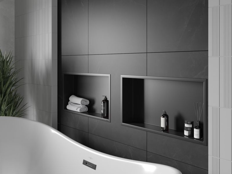 Indbygget hylde Mexen X-Wall-R sort 60 x 30 cm 1 stk.