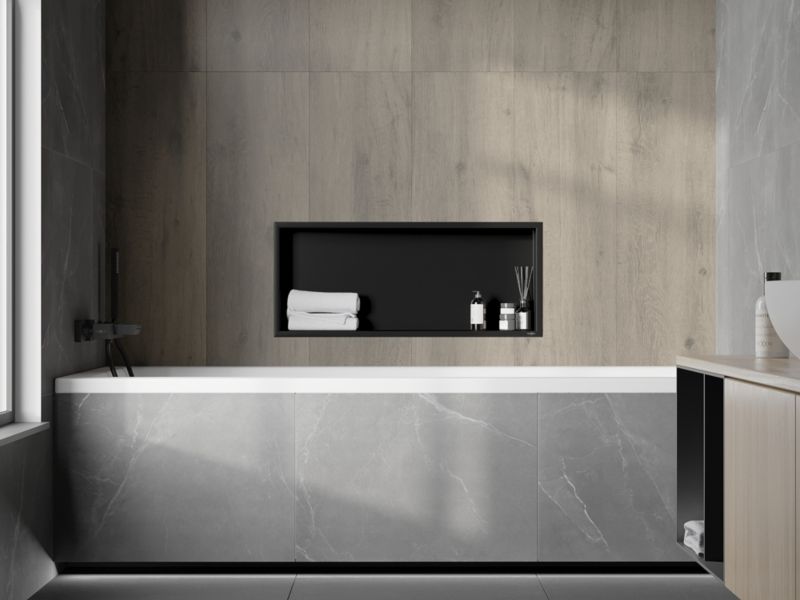 Indbygget hylde Mexen X-Wall-R sort 75 x 30 cm 1 stk.