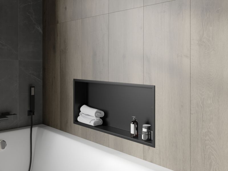 Indbygget hylde Mexen X-Wall-R sort 75 x 30 cm 1 stk.