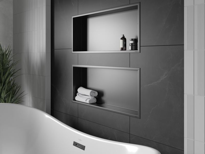 Indbygget hylde Mexen X-Wall-R sort 75 x 30 cm 1 stk.