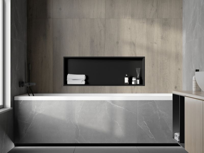 Indbygget hylde Mexen X-Wall-R sort 90 x 30 cm 1 stk.