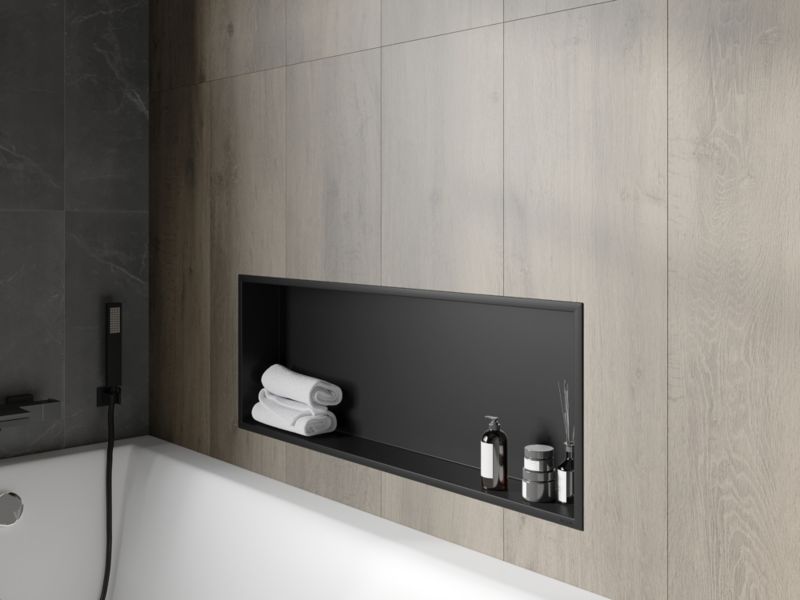 Indbygget hylde Mexen X-Wall-R sort 90 x 30 cm 1 stk.