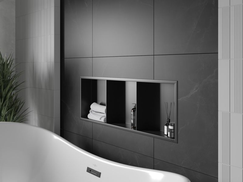 Indbygget hylde Mexen X-Wall-R sort 90 x 30 cm 1 stk.