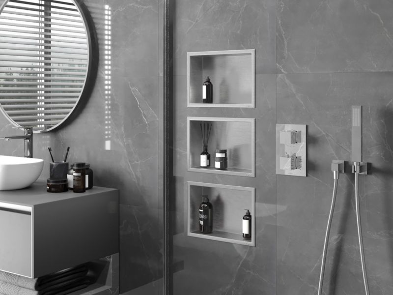 Indbygget hylde Mexen X-Wall-R inox 30 x 20 cm 1 stk.