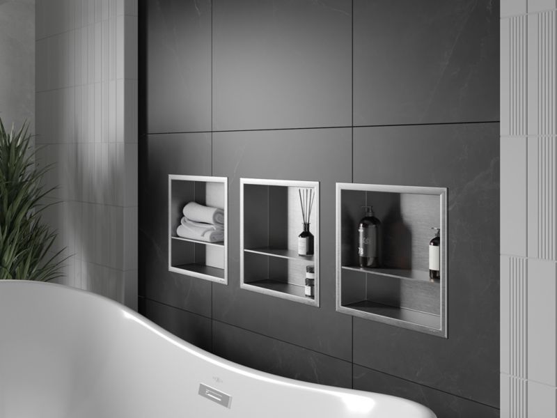 Indbygget hylde Mexen X-Wall-R inox 30 x 30 cm 1 stk.