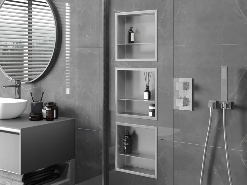 Indbygget hylde Mexen X-Wall-R inox 30 x 30 cm 1 stk.