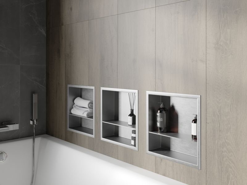 Indbygget hylde Mexen X-Wall-R inox 30 x 30 cm 1 stk.