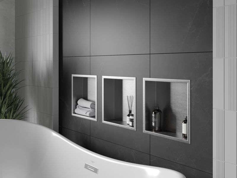 Indbygget hylde Mexen X-Wall-R inox 30 x 30 cm 1910303010 1 stk.