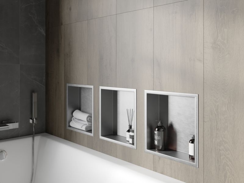 Indbygget hylde Mexen X-Wall-R inox 30 x 30 cm 1910303010 1 stk.