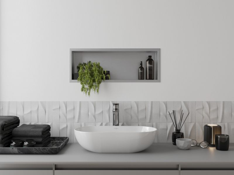 Indbygget hylde Mexen X-Wall-R inox 60 x 20 cm, 1 stk.