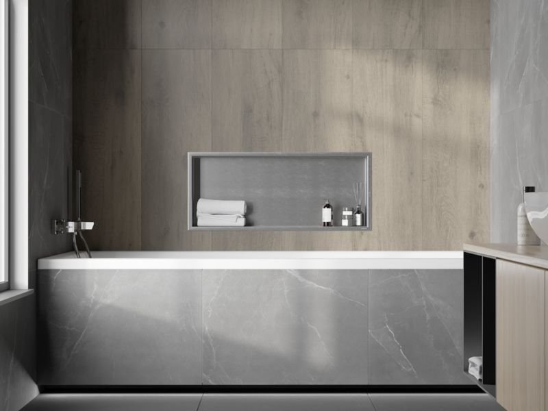 Mexen X-Wall-R indbygningshylde inox 75 x 30 cm 1 stk.