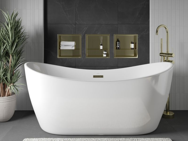 Indbygget hylde Mexen X-Wall-R i guld 30 x 30 cm, 1 stk.