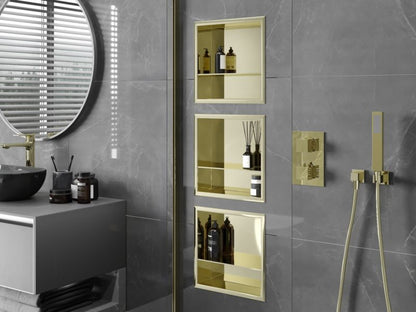 Indbygget hylde Mexen X-Wall-R i guld 30 x 30 cm, 1 stk.