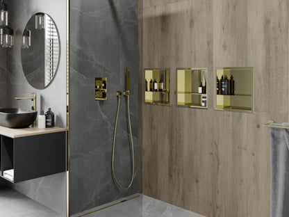 Indbygget hylde Mexen X-Wall-R i guld 30 x 30 cm, 1 stk.