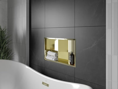 Indbygget Mexen X-Wall-R hylde i guld 60 x 30 cm, 1 stk.