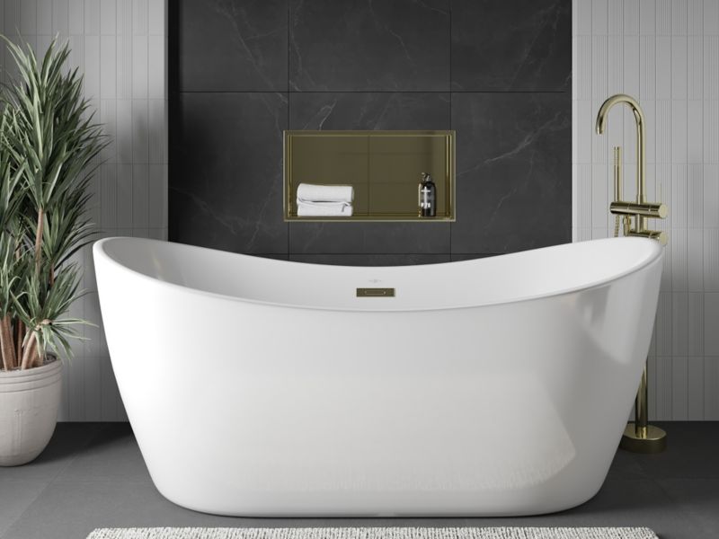 Indbygget Mexen X-Wall-R hylde i guld 60 x 30 cm, 1 stk.