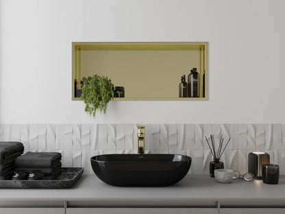 Indbygningshylde Mexen X-Wall-R i guld 75x30 cm 1 stk.