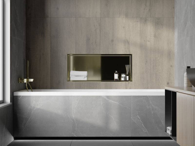 Indbygningshylde Mexen X-Wall-R i guld 75x30 cm 1 stk.