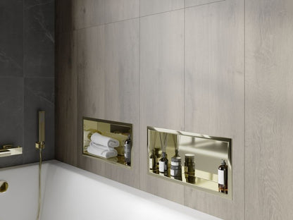 Indbygningshylde Mexen X-Wall-R i guld 45 x 20 cm, 1 stk.