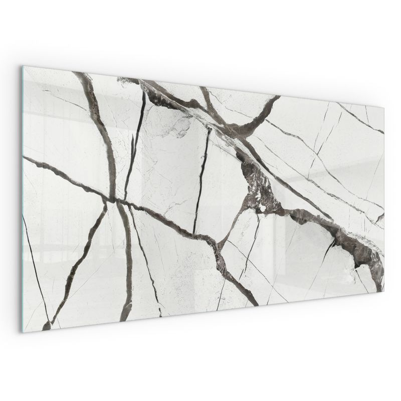 Glasgulvplade Marmormønster 100x50 cm Hærdet Glas