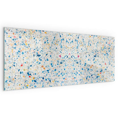 Glasplade til Brændeovn 125x50 cm Hvid Glas