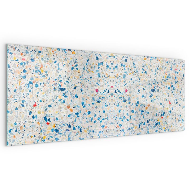 Glasplade til Brændeovn 125x50 cm Hvid Glas
