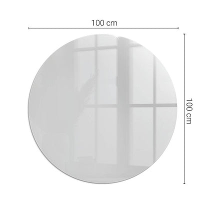 Glasgulvplade Rund Ø100 cm Grå