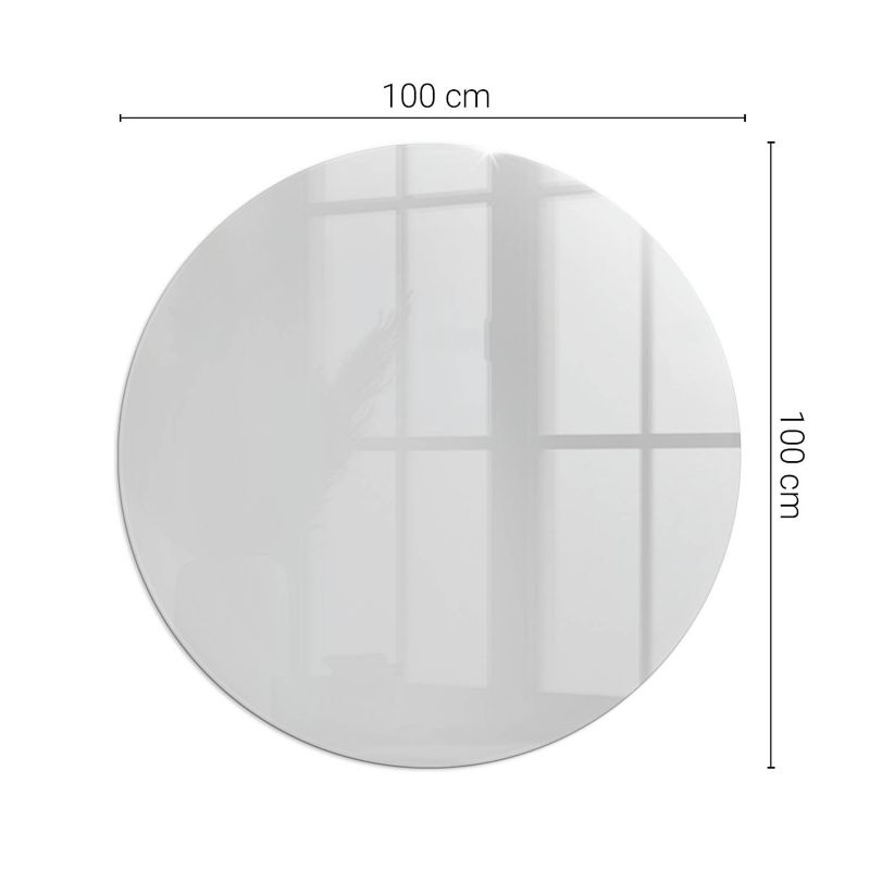 Glasgulvplade Rund Ø100 cm Grå