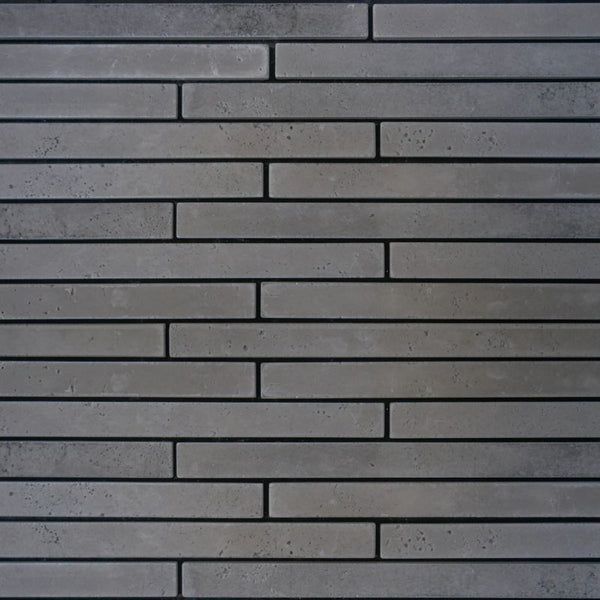 Facadeflise Long Slim Concrete 52 cm Sort 0,52 m²