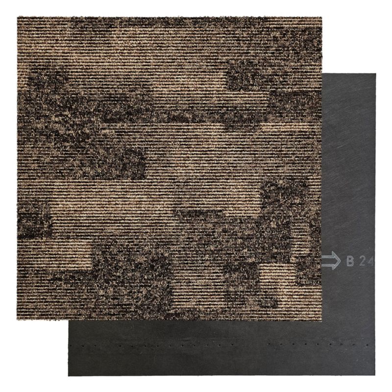 Tæppeflise Vienna Blockx 17 50x50 cm Brun 5 m²