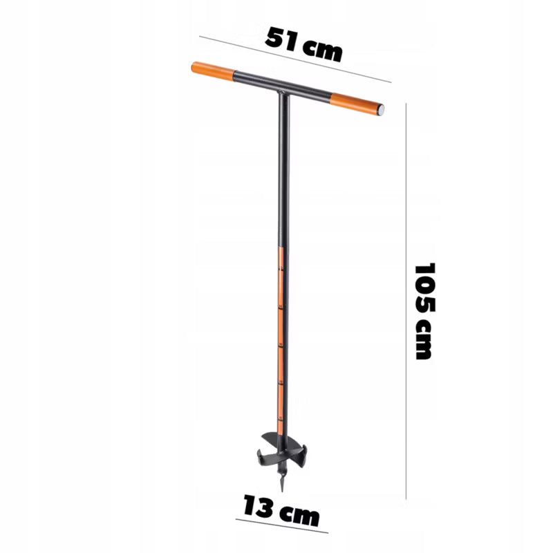 Pælebor 130 mm Sort Stål