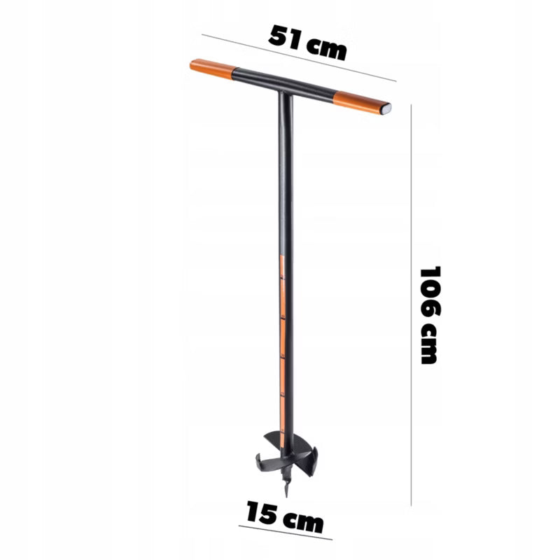 Pælebor Manuelt 15 cm Stål