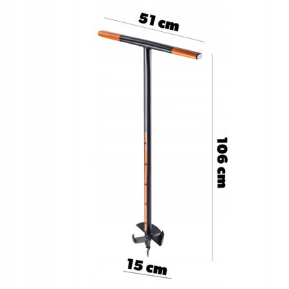 Pælebor Manuelt 15 cm Stål