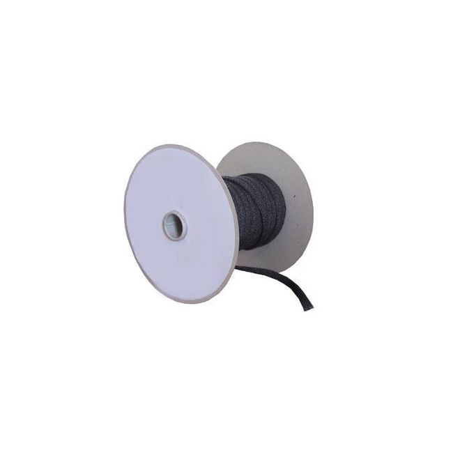 Pakningssnor Flad 10x3 mm Sort 50 m