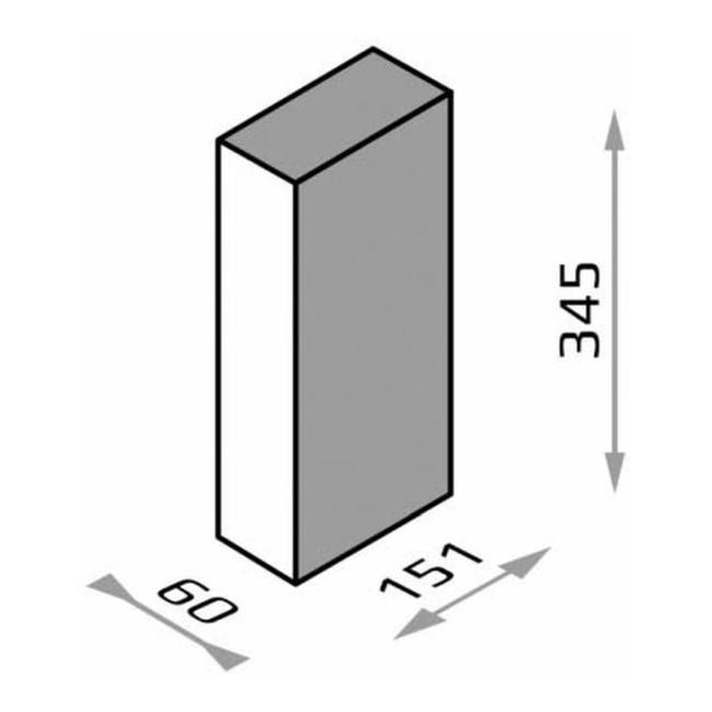 Joniec Stone palisade 15,1 x 6 x 34,5 cm sølv
